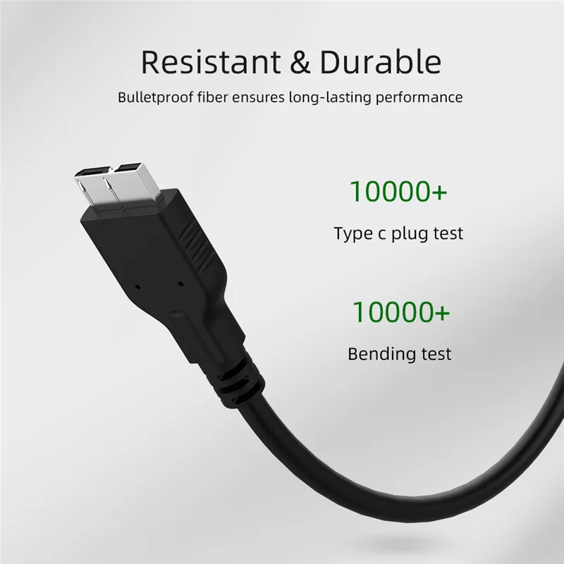 USB 3,1 type C к USB 3,0 Micro B кабель 5 Гбит/с type-C коннектор для передачи данных адаптер для жесткого диска смартфона ПК OTG USB-C телефона ноутбука