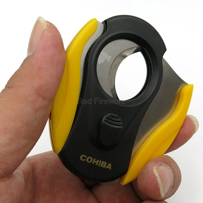 COHIBA нож для сигар с двойными лезвиями из нержавеющей стали острый пластиковый