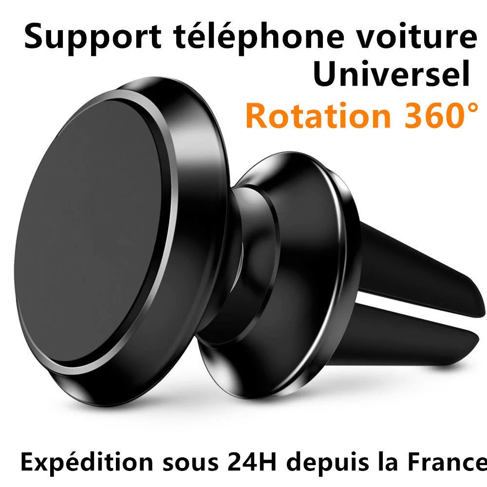 

Universel Support Voiture Magnétique Rotation 360° Téléphone For iPhone Samsung GPS