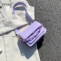 chain design new mini pu leather flap bags for women 2020 summer lady shoulder handbag female fashion cross body bag