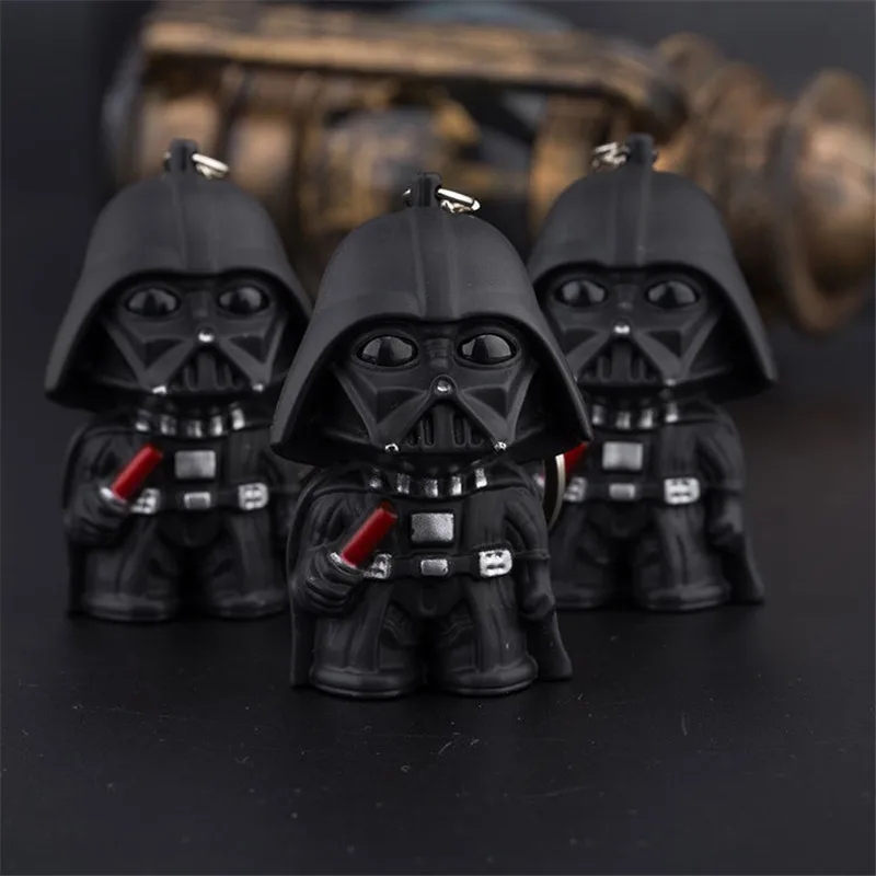 

Star Wars Creative Keychain Cute Black Warrior White Soldier Keyring Pendant Couple Fashion Backpack Accessories Car Key Chain