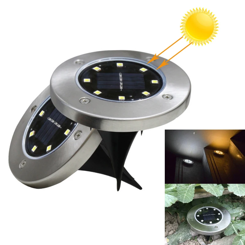 

LED Solar Light Garden Ground Lamp Solar Power Buried Light Waterproof Outdoor Path Garden Landscape Decking Yard Lawn Light