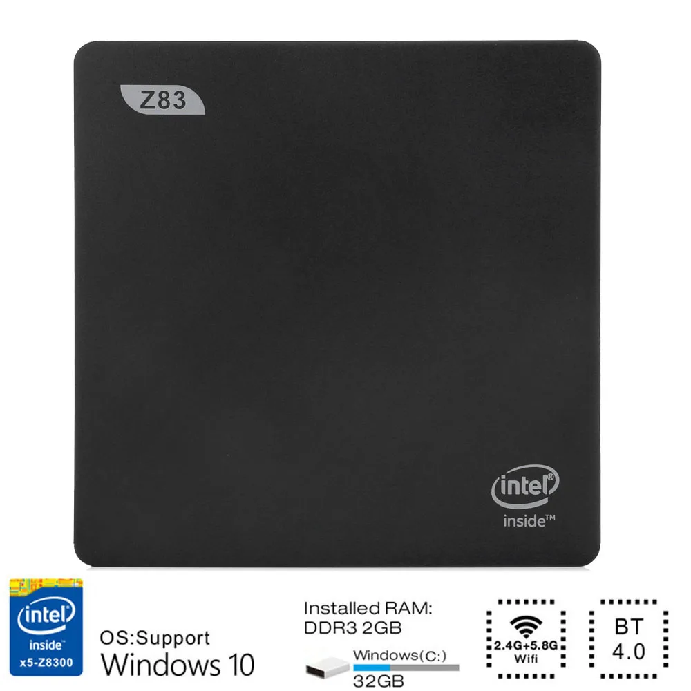 Z83II мини ПК Intel Atom x5 Z8350 четырехъядерный ТВ приставка Windows 10 2 4G & 5 8G WiFi Мини BT4.0 умный