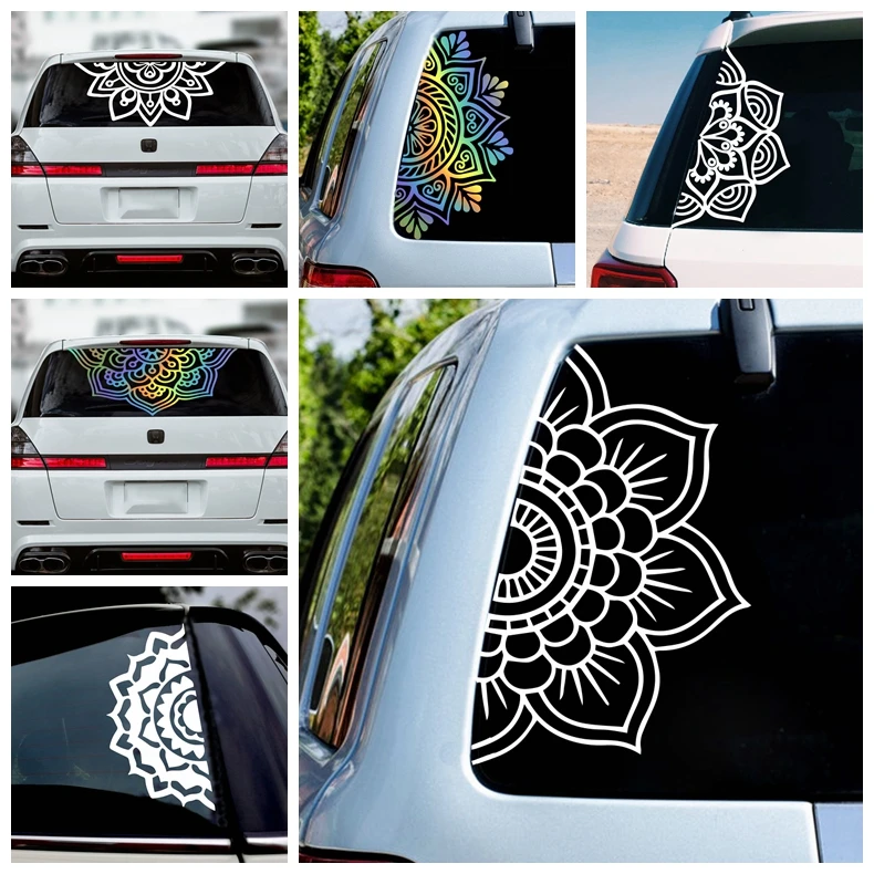 

Classic Pattern Mandala Car Sticker and Sticker for The Cars Decals for Car Rear Windshield Body Decoration Accessories Cartoon