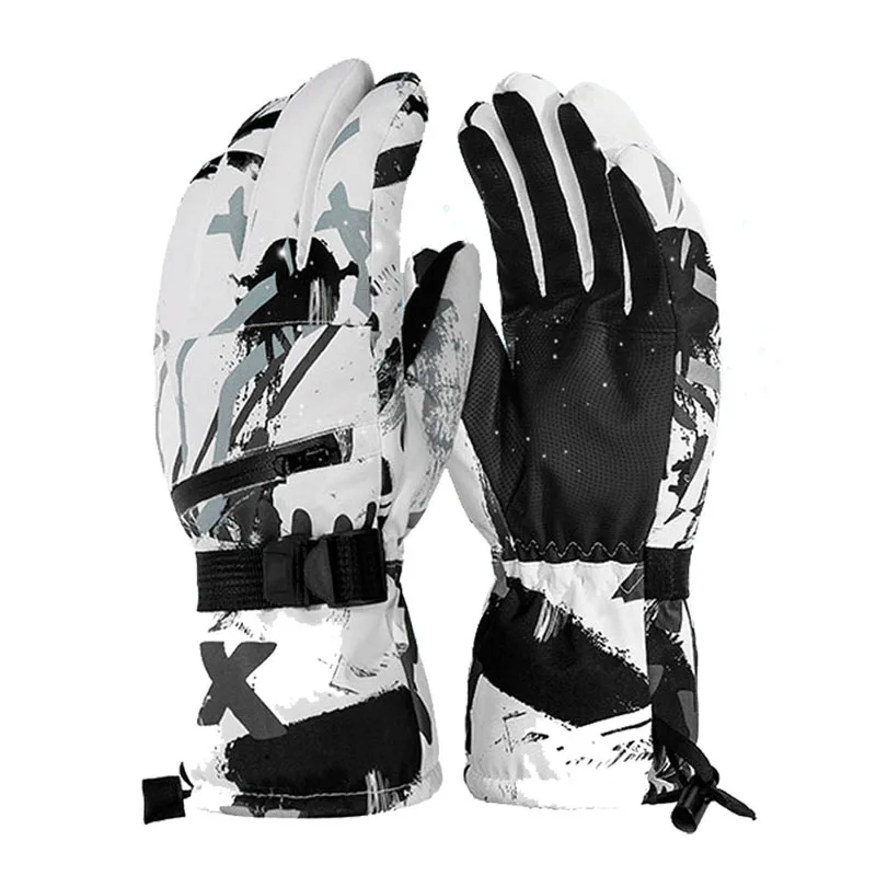 Зимние мужские лыжные перчатки высокого качества каракули женские теплые