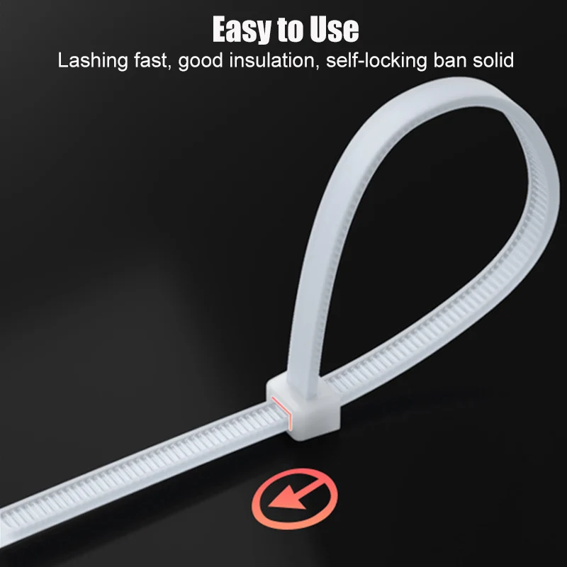 Нейлоновые кабельные стяжки SAMZHE самоблокирующиеся на молнии аксессуары для