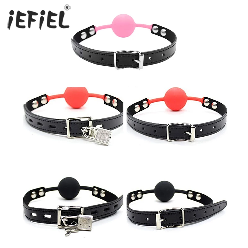 Взрослые игры Фетиш Экстремальная Пряжка ремень силиконовый рот кляп бондаж