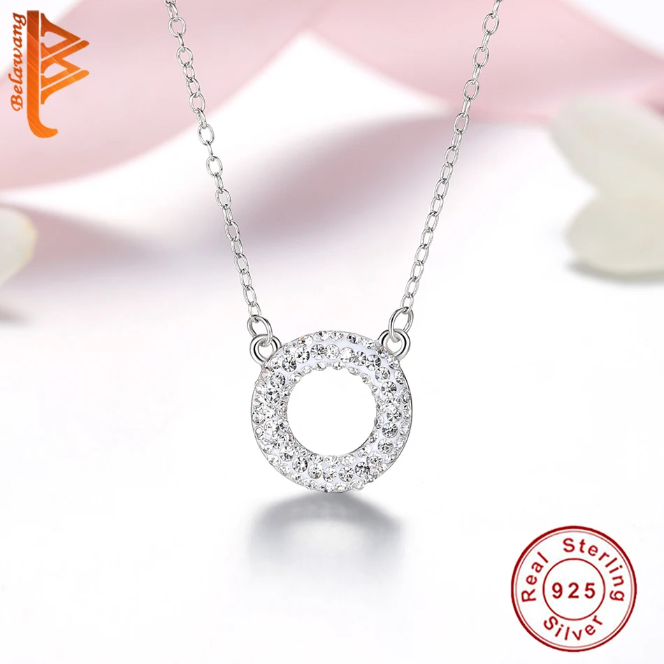 Женское классическое колье с кристаллом из циркония Forever Love стерлингового