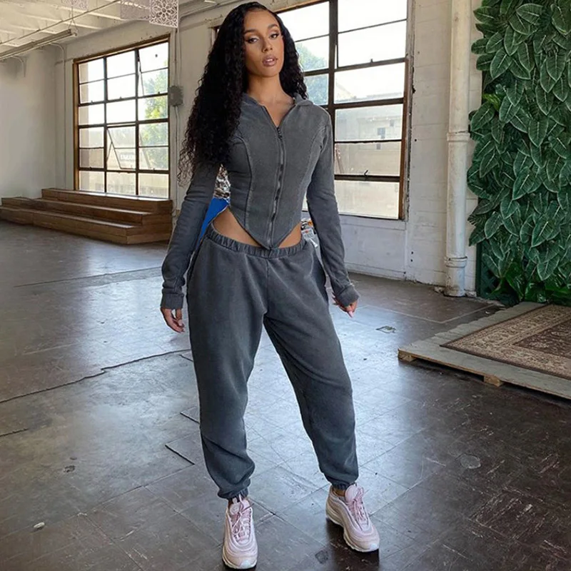 Женский спортивный костюм из 2 предметов Спортивная толстовка с капюшоном и