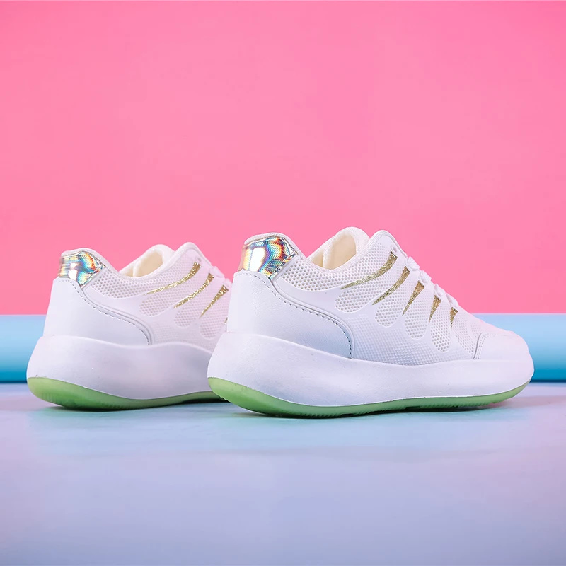 

air breathable women shoes spring summer ladies sneakers korean female height increasing moccasins lady mesh vulcanized shoes