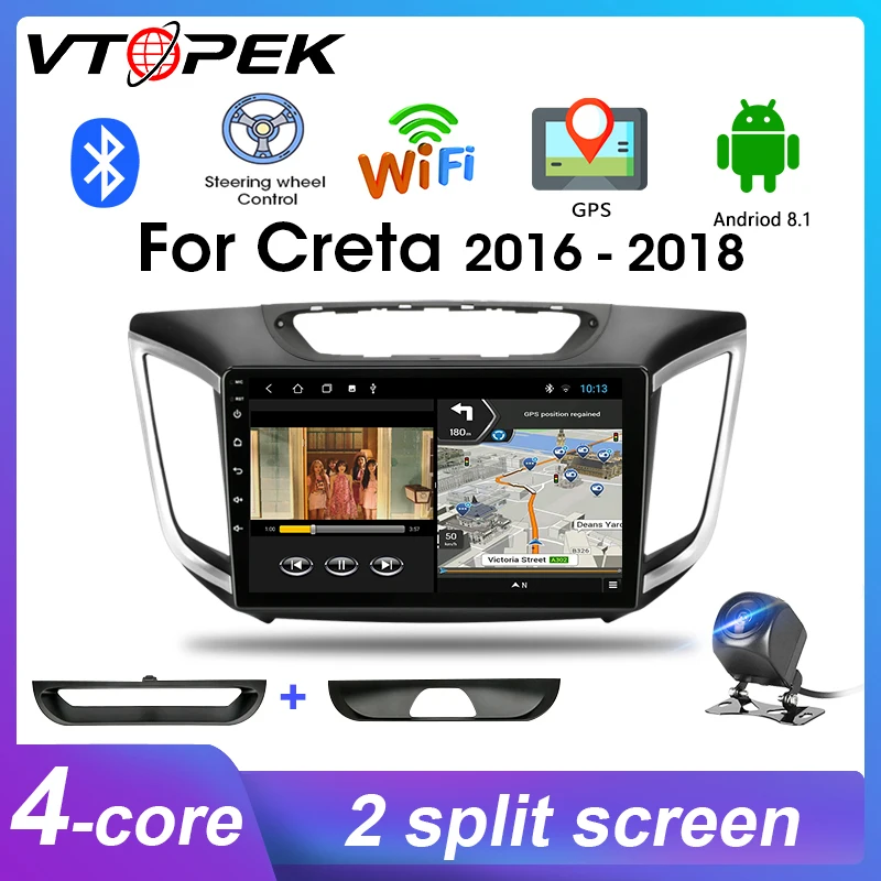 Vtopek 2 ГБ + 32 Android 9 0 DSP для hyundai Creta ix25 автомобильный Радио мультимедийный видео плеер