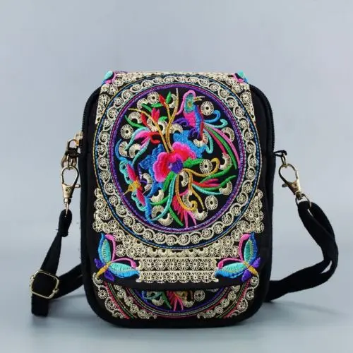 

New Florals Embroidered Women Chinese Style Shoulder Bag Messenger Crossbody Bag Lady's Purse Bag
