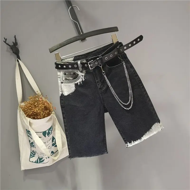 

New European and American Summer Shorts Sexy high waist Pocket casual solid denim shorts