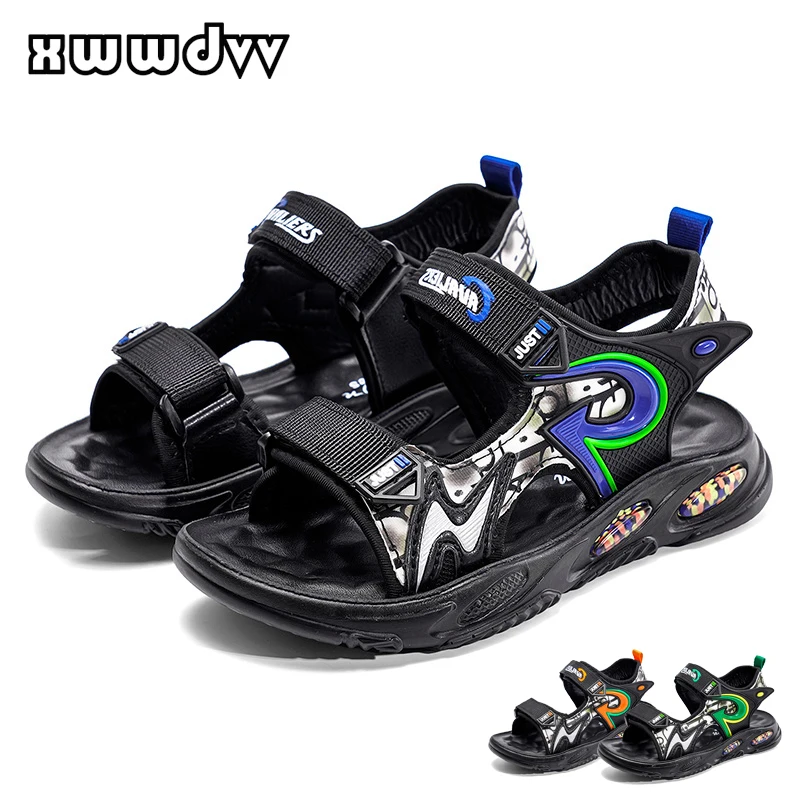 

xwwdvv Kids Sandals Summer Comfortable Boys Sandals Soft Bottom Children's Outdoor Shoes Breathable Kids Bech Footwear