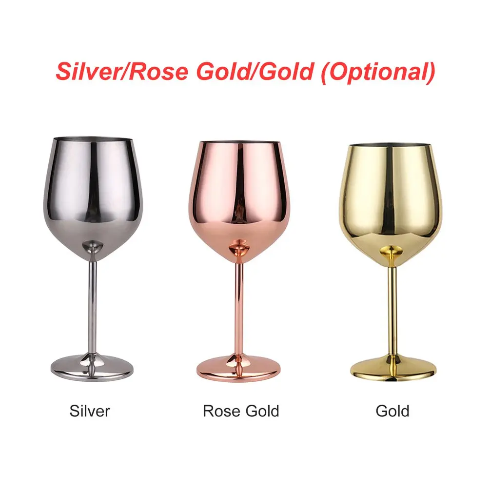 

500ml Stainless Steel Red Wine Goblet Food Grade Juice Drink Champagne Cocktails Cup Party Barware Kitchen Tools Bar Accessories