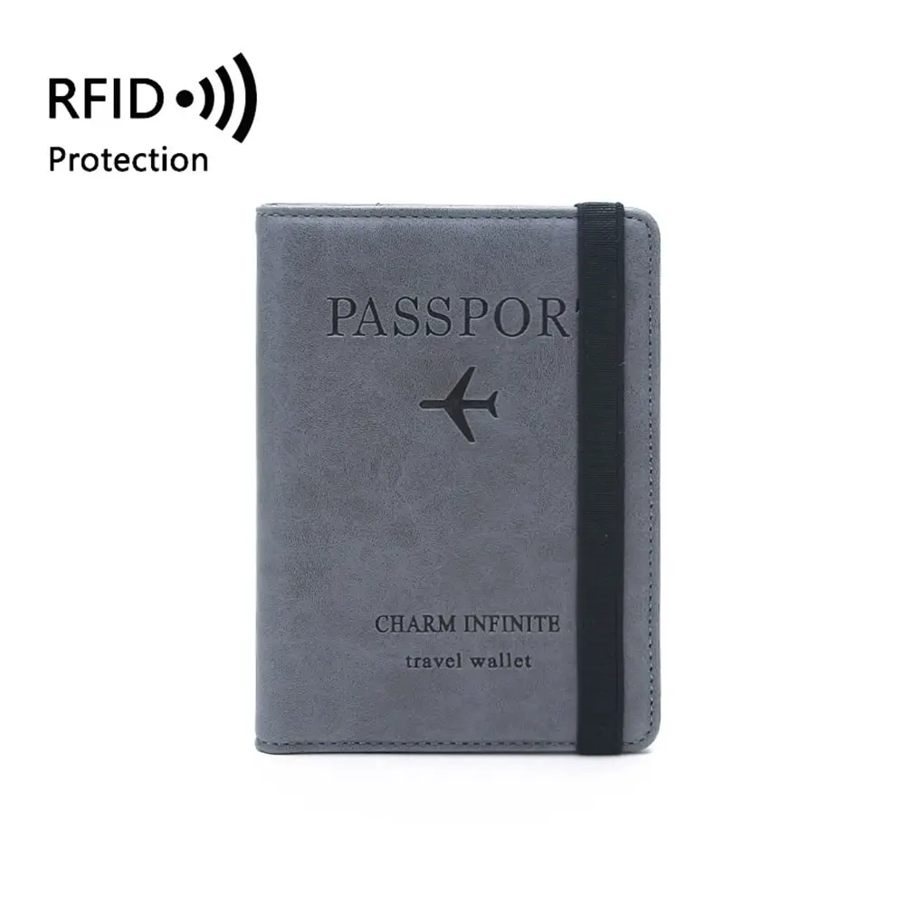 

Women Men RFID Vintage Business Passport Covers Holder Multi-Function ID Bank Card PU Leather Wallet Case Travel Accessories