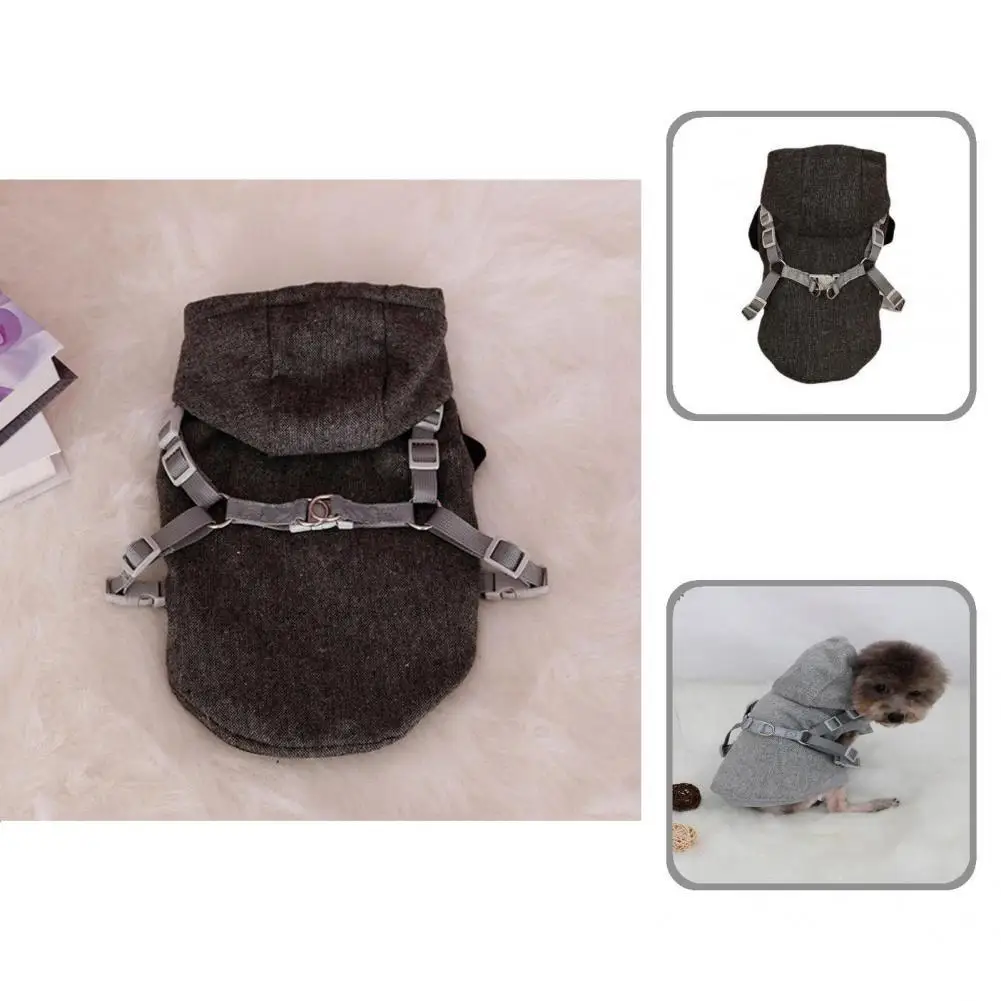

Cozy Dog Winter Clothing Harness Design Outfit Pet Dog Hooded Jacket Dog Jacket Pet Hoodie