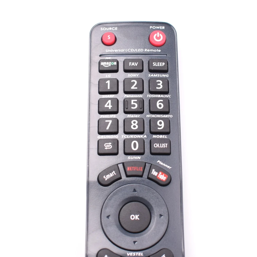 Универсальный пульт ДУ для ЖК-LED телевизоров SHARP PHILIPS HAIER HITACHI SANYO TCL KONKA PANASONIC GRUNDIG VESTEL ALL on.
