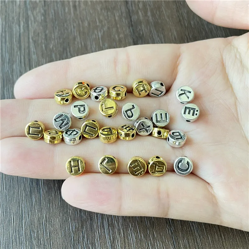 

JunKang 50pcs Mixed 26 letters batch Russian alphabet beads jewelry making DIY handmade bracelet necklace accessories materials