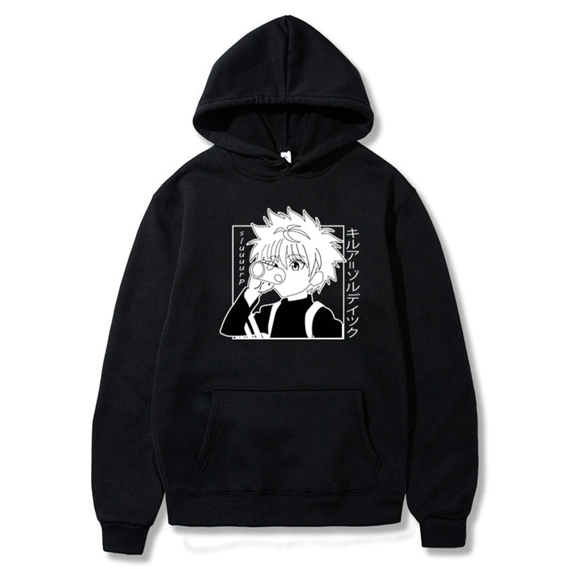 

Hot HUNTER×HUNTER Hoodies Winter Women Thick Hoodie Fleece Long Sleeve Sweatshirt Hip Hop Street Pocket All-Match Cheap Clothing