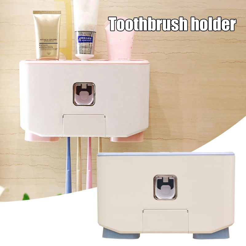 

Держатель для зубной щетки с диспенсером для зубных щеток, настенный набор для выдавливания зубной пасты, Товары для ванной