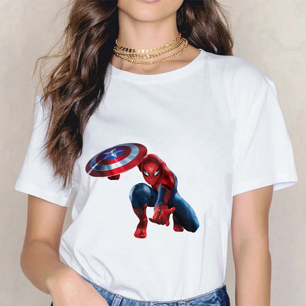Лето 2021 футболки с принтом Marvel для начинающих футболка унисекс большого размера d