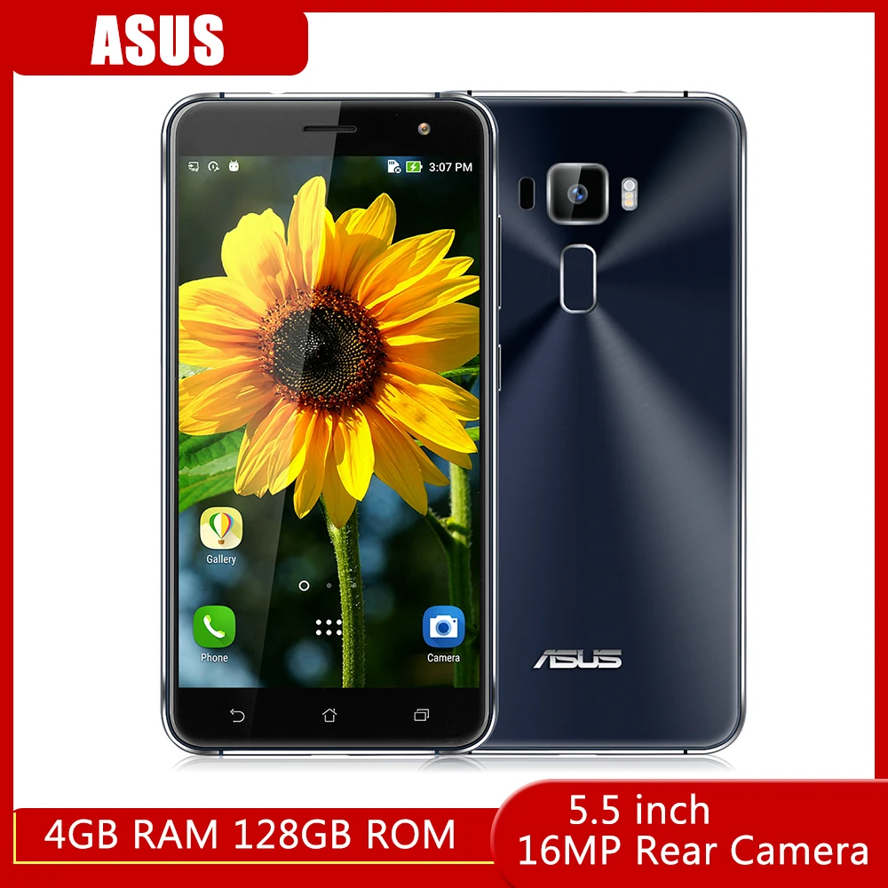 5 дюймов ASUS Zenfone 3 FHD экран Смартфон Snapdragon 625 четыре ядра 4 Гб ОЗУ 128 ПЗУ 16 МП задняя