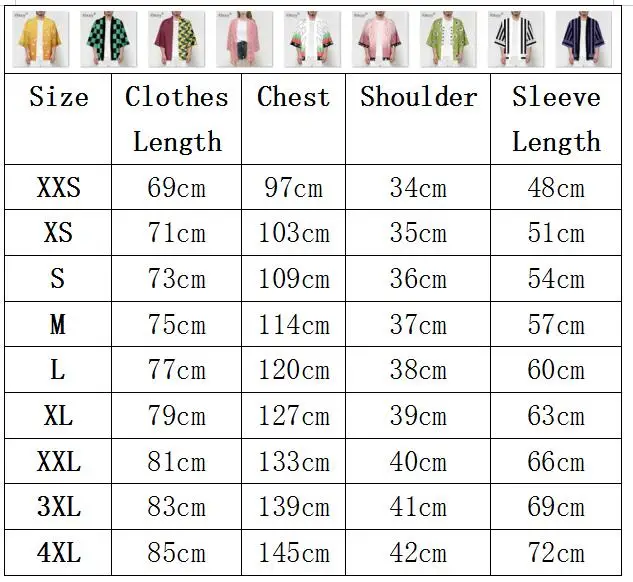 

Anime Demon Slayer Kimetsu No Yaiba Tanjiro Kamado Cosplay Costume Men Kimono Plus Size Halloween Costume for Men Women Carnival
