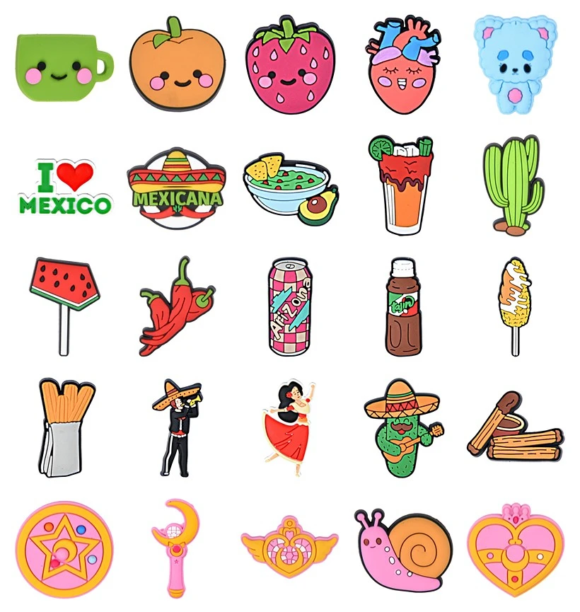 Лидер продаж подвески из ПВХ в мексиканском стиле для обуви аксессуары милые