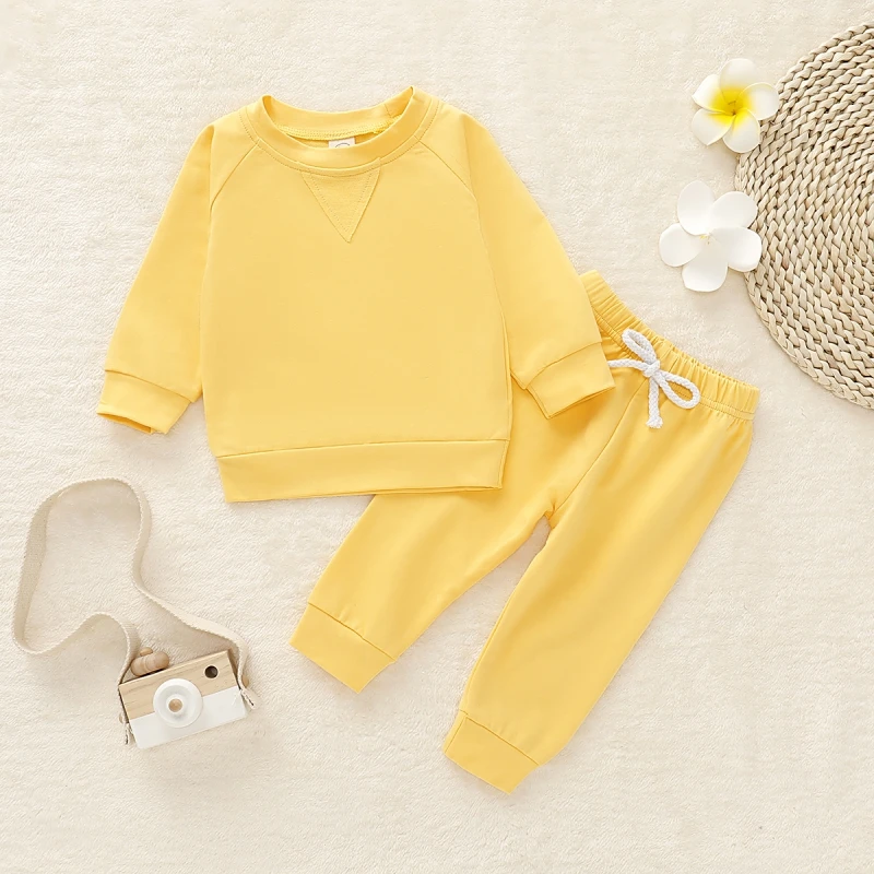 

Autumn Kids Clothes Hoodie Sweatshirt Tracksuit Pants Set Clothing Toddler Top Sweater+ Trousers 2PCS Child Sport Clothes Sets