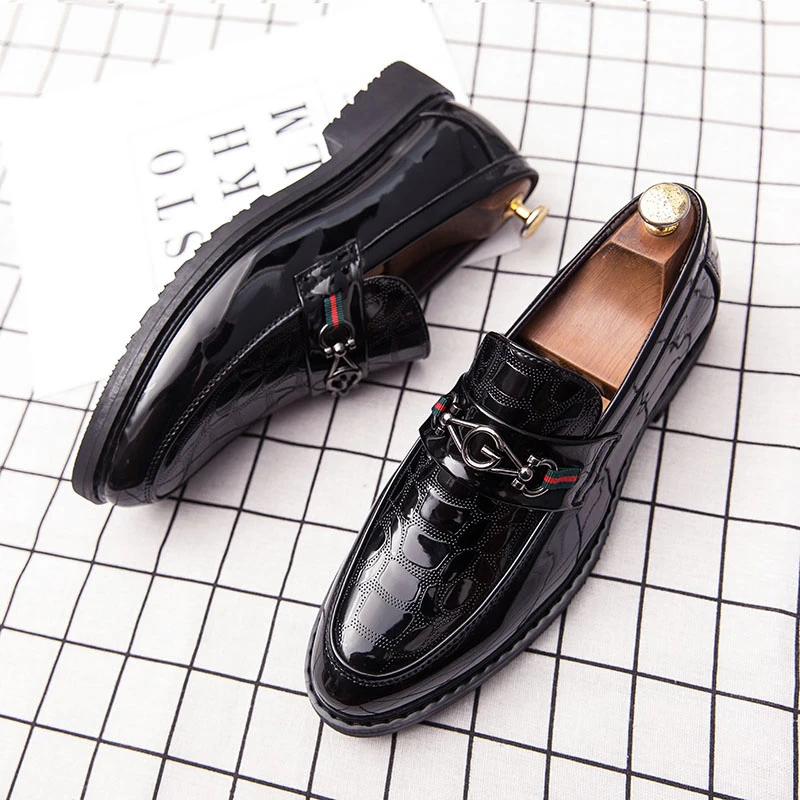 Модельные туфли мужские лоферы люксовый бренд сезон весна-осень мужская