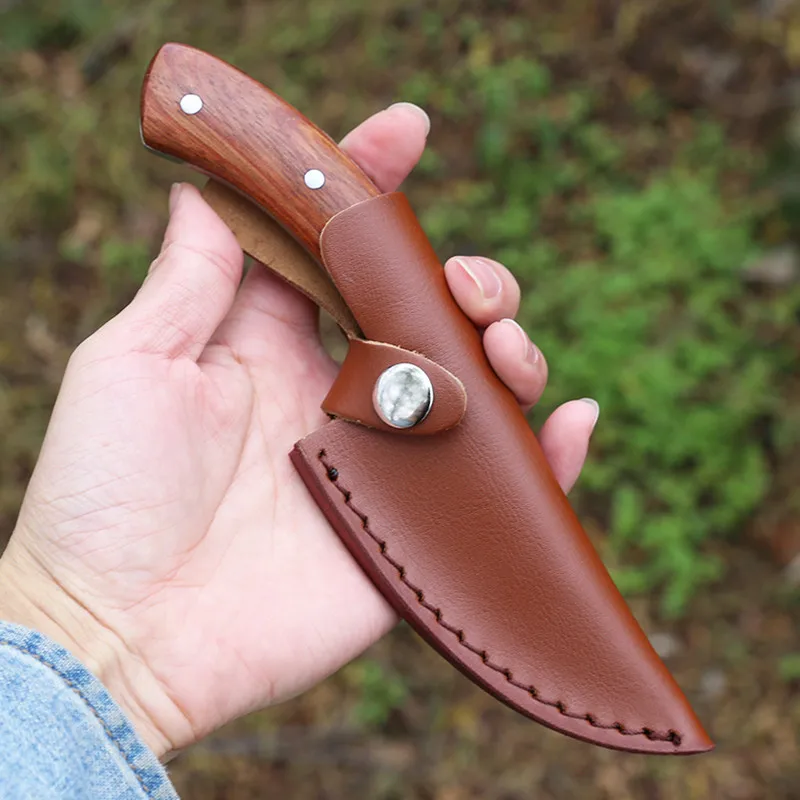 Прямой кованый охотничий нож из высокоуглеродистой стали ручной работы 58HRC с