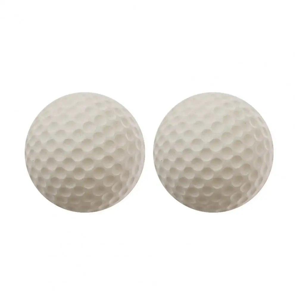 

2Pcs Portable Solid Golf Balls Elastic High Visibility Eco-friendly Safety Golf Practice Balls Children Toys for Golf Practice