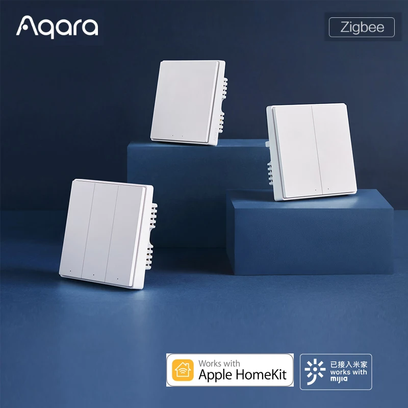Настенный выключатель Aqara D1 ZigBee с дистанционным управлением работает