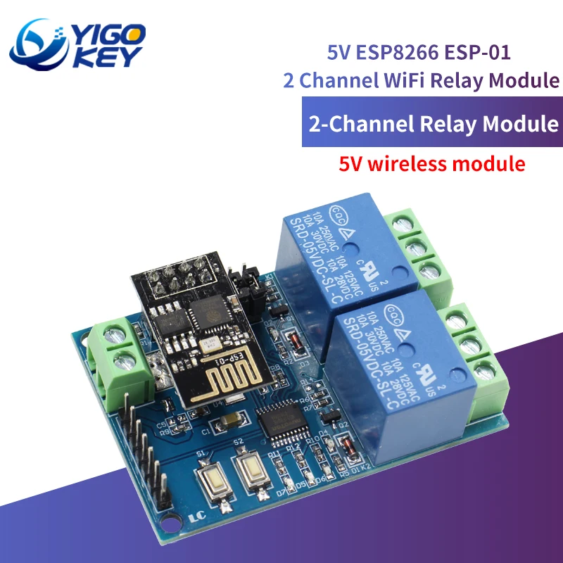 Контроллер для мобильного телефона IOT Smart Home ESP8266 ESP-01 2 WiFi реле канала модуль