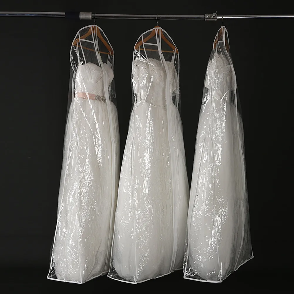 

Wedding Dress Transparent Cover Storage Display Bag Dustproof Waterproof Moistureproof Large Bridal Gown Garment Skilful