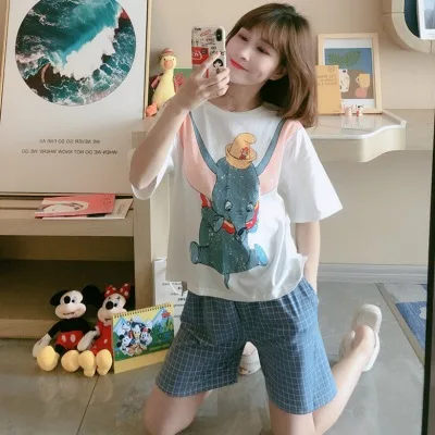 Disney Микки Маус одежда для сна пижама Минни короткий рукав рубашки шорты