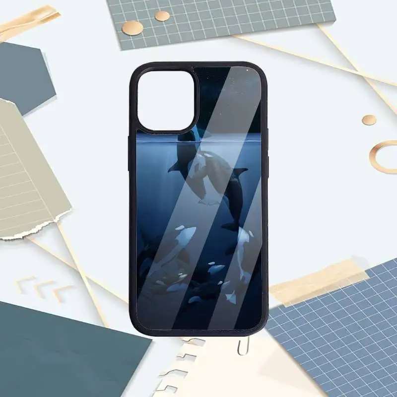 

Killer Whale Orca Phone Case PC for iPhone 11 12 pro XS MAX 8 7 6 6S Plus X 5S SE 2020 XR