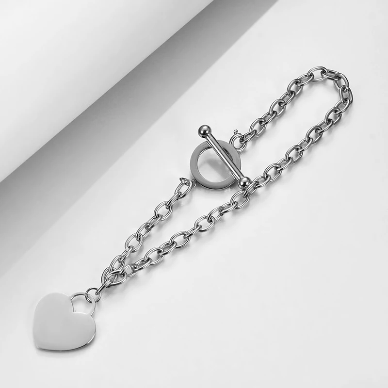 Женский браслет из нержавеющей стали золотого и серебряного цвета с подвесками в