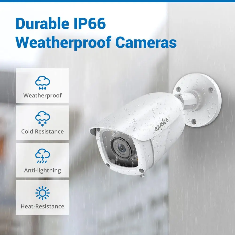 SANNCE 4CH 1080P HD CCTV система 1080N HDMI видео рекордер DVR комплект 2MP CCTV камеры безопасности ИК наружного наблюдения комплект белый