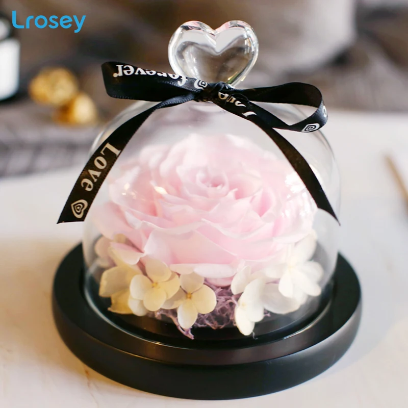 Нордическая любовь Everlasting цветок ваза подарок на день рождения стеклянная крышка