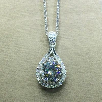 huitan fashion luxury aaa cubic zirconia necklace for women temperament accessories wedding party versatile jewelry wholesale