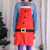 christmas apron adult polyester kitchen bib aprons xmas holiday decoration costume dinner party cooking apron 70cm height