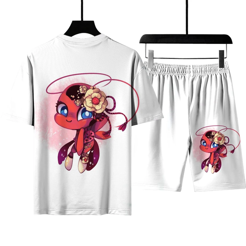 

Summer 2021 new men's 3D fashion printed short sleeve T-shirt, top + hip hop, casual Street clothing, Harajuku shorts sportswea