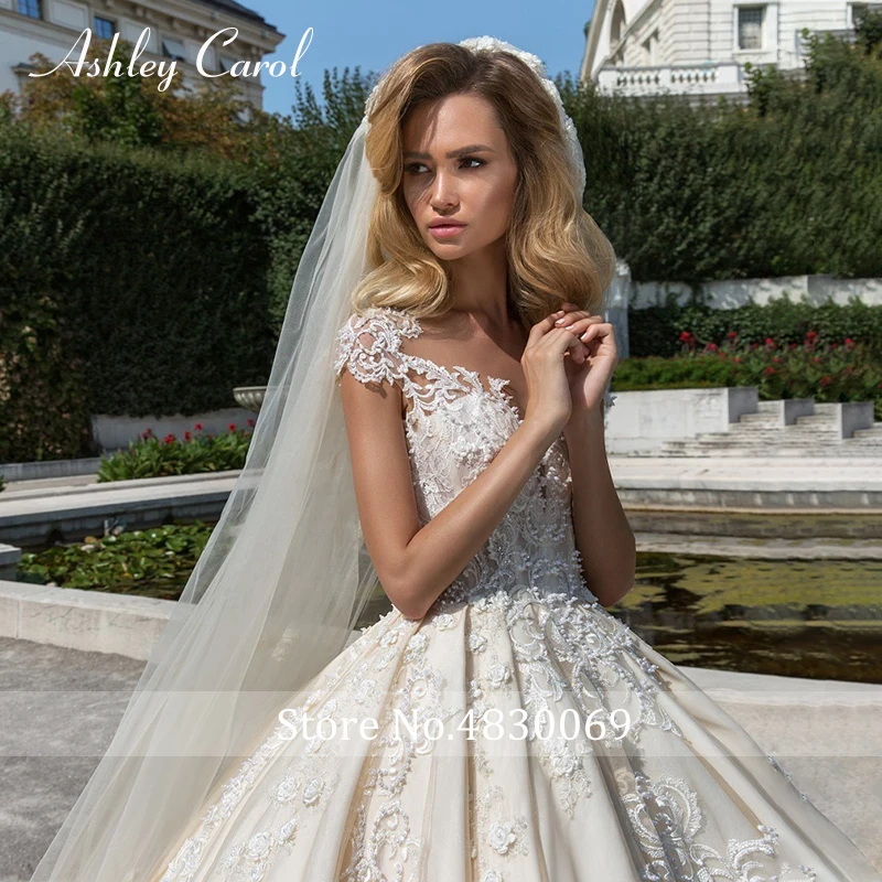 MarryingHoney a linha vestidos de casamento 2020 querida luxo frisado apliques botão princesa noiva catedral vestidos de noiva