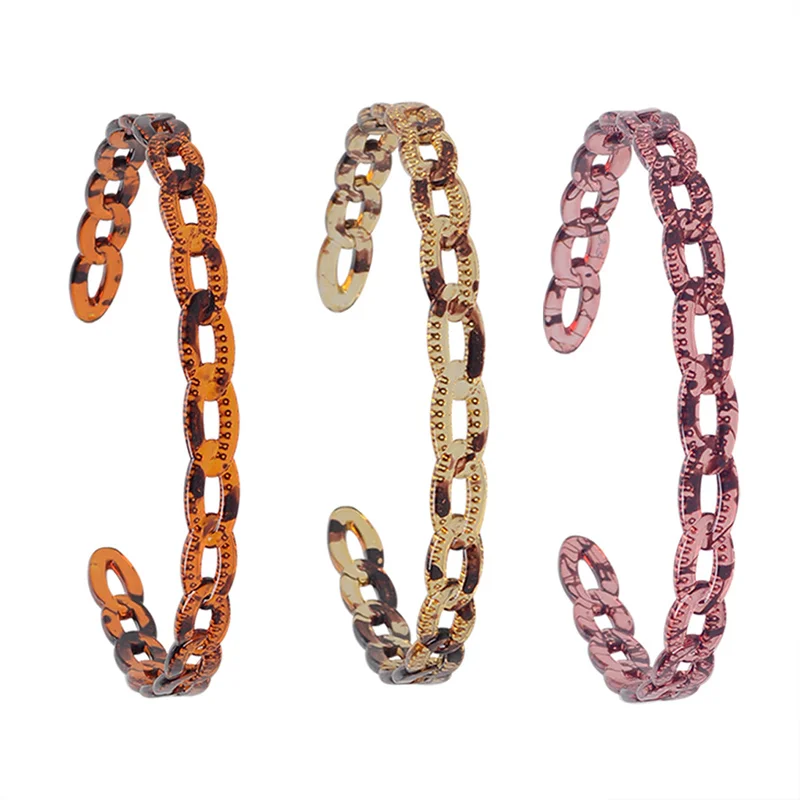 Обруч для волос U образный с вырезами повязка на голову в форме буквы пластиковая