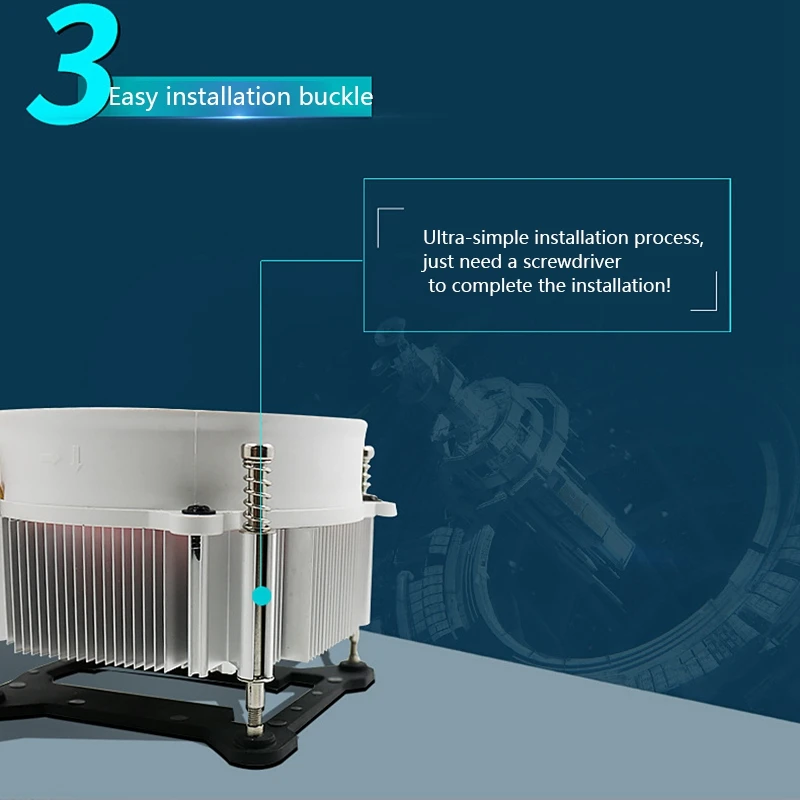 Бесшумный радиатор ЦП для I3/I5 9 см светящийся вентилятор 775 шасси компьютерный