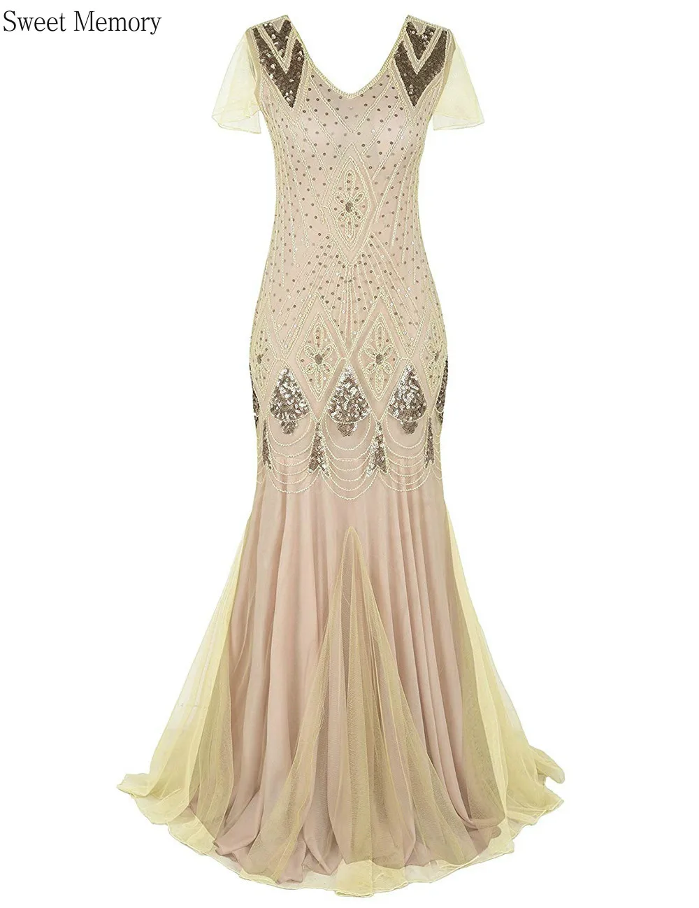 

Sweet Memory U324 Sexy Dress 2021 Plus Size Evening Dresses Floor Length Black Golden Sequined Formal Gown Women Party Dress