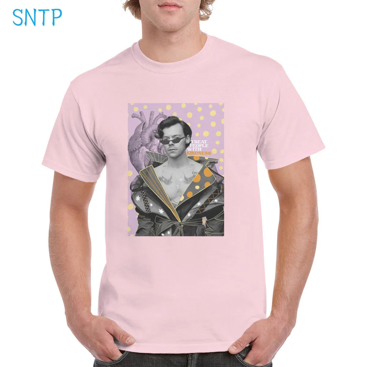 

Fashion Harry Styles Heart t shirt Cotton Harajuku TPWK graphic Top Oversized T-shirt Female/Man