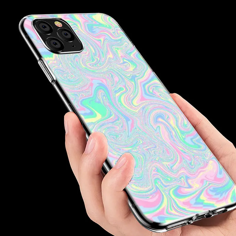 Модный мягкий силиконовый чехол с психоделическим рисунком для Apple iPhone 11 Pro XS Max X XR